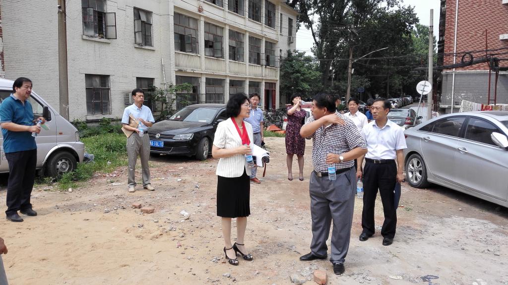 察看东大门、东围墙建设工地